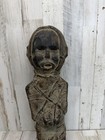 African Tribal Art Style Carved Wood Figure Primitive Mummy Form Sculpture 
