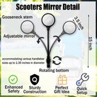 Mobility Scooter Accessories Mirror - Adjustable Rear View Mirror Gift For Wh   