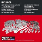 Craftsman 230 Pcs Mechanics Tool Set Sae Metric 1 4 3 8 1 2 Drive Ratchet Wrench
