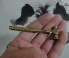 Vintage Style Solid Brass Mini Hammer Pendant For Keyring