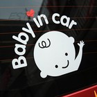  baby In Car  Waving Baby On Board Safety Sign Cute Car Decal   Vinyl Sticker