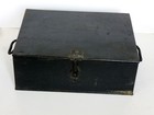 Antique Heavy Iron Chest Safe Strong Box L35 X D27 X H12 5cm 4 95kg