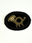 Original Civil War Infantry Officer Hat Insignia With Bullion Embroidered