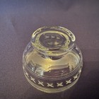 Mcm Etched Footed Fruit Dessert Bowl Clear Glass Vintage Single