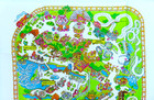 Marriott s Great America Poster Park Map Vintage 1977 California Travel Large