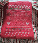 Grandma s Hand Embroidered Christmas Apron - Hand Made- Cotton- Estate