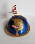 1970s Santa Flying On A Rocket Around Rotating Earth Musical Toy  Video Included