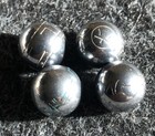 Pachinko Vintage Old Antique Engraved Lot Of 4 Balls  11mm Steelies Look