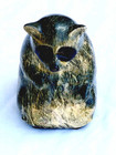 Artist Signed Vtg 5 5  Raccoon Canadian Inuit Hand Carved Soapstone Sculpture