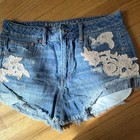 Lot Of 3 Hollister Short Bermuda Denim Shorts American Eagle Mid Rise 9 W29 4in