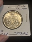 1966 Canada 50 Cents Canadian Silver Half Dollar    0826196    50c