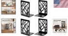 Elegant Black Heavy Gauge Steel Bookends     Perfect For Organizing Books   Dvds