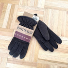 Isotoner Country Womens Sz Small Brown Leather Suede Winter Gloves Lined Vtg Nwt