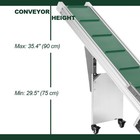 62 l Electric Incline Conveyor Machine  Max  35 4 h Lift  7 87 w Rubber Pvc Belt