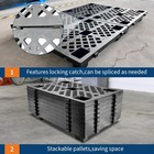 4 6 8 Pack Plastic Pallets  heavy Duty Stackable Ventilation Pallet For Storage