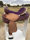 Western Barrel Racing Horse Saddle Trail Tooled Leather Tack 12-18 Free Shipping