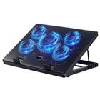 5 Fan Usb Cooler Laptop Cooling Pad Stand Led Light Radiator 12-17  Angle Adjust