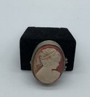 Vintage Victorian Style Cameo Trinket Or Pill Box Silver Tone 1 5 8   