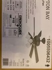 New Hampton Bay Riley 44 In  Indoor Led Bronze Dry Rated Downrod Ceiling Fan Kit