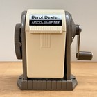 Vintage Berol Dexter Manual Crank Pencil Sharpener 6 Hole Apsco New Open