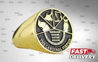 Mens Stainless Steel Signet Ring Cardinal Virtues Temperance Courage Justice Wis