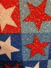 Gk Leotard Adult Medium Patriotic Star Print Foil Tank Gymnastic Dance Nwt  Am