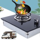 Rv Gas Cooktop Lpg Single Burner Gas Stove Hob With Tempered Glass Knob-control