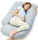 U-shaped Pregnancy Pillow With Cooling Cover - Full Body Support For Side Sleepe