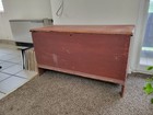 Antique Blanket Box Red Paint Farmhouse Country 1800 s 19thc  American Furniture