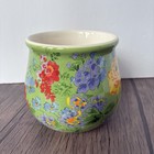 The Pioneer Woman Green Floral Garden Meadow Ceramic Pot Belly Mug Rare Qvc Read