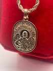 14k Solid Gold Saint Michael Double Sided Pendant St Michael Protect Us 7 Grams