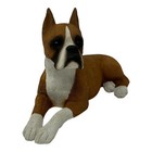 1986 Sandicast Sandra Brue Boxer Dog Sculpture 10  Length Figure Hand Made Usa