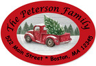 Personalized Custom Christmas Red Truck Address Labels   Various Xmas Designs 