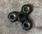 Metal Tri Fidget Spinner Black Finger Toy Adhd Anxiety Focus