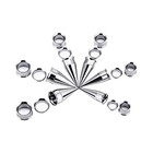 36pcs Ear Gauge Stretching Kit Stainless Steel Double Flare Alloy 11-16mm