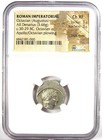 Octavian Ar Denarius Silver Augustus Coin 30 Bc - Certified Ngc Choice Xf  ef 