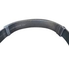 Chico s Leather Belt Womens M l Black Silver Etched Sculptural Buckle 2484