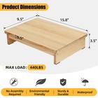 3 5 Inch Wooden Half Step Stool Seniors Nonslip Rubber Feet 9 5 Inch Depth