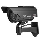Dummy Security Camera Fake Waterproof Flashing Led Light Surveillance Black