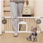 No Pawblems Metal Dog Gate Small Pet Door Pressure Mount White 16-42 7in