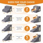 2step Dog Stairs Pet Steps Ramp Nonslip High Density Foam Bed Indoor Grey
