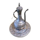 Genuine Historical Antiquity 19th C  Ottoman Copper Ewer   Tray  Wall Hanging