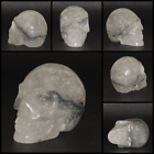 410g Natural Garden Quartz Carved Crystal Skull 3 25  Realistic Crystal Healing