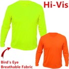 Safety Work Hi Vis High Visibility T Shirt Non Ansi Short Long Sleeve Neon Shirt