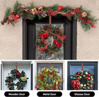 Christmas Wreath Door Hanger Xmas Decorations  Adjustable Front Decor Decoration