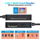 Compact Flash Card Reader  Multi Memory Card 4-in-1 Simultaneous Reading 5gbp   