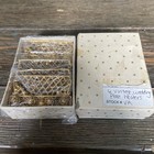 Vintage Gold Tone Wedding Place Card Holders Set 12 Rose Floral Table Decor 
