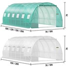 Walk-in Greenhouse Galvanized Frame   Waterproof Cover Green white