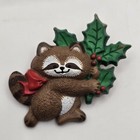 Vintage Hallmark Pin Raccoon Holiday Bandit 1986