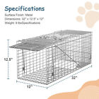 Live Animal Cage Trap 32  X 12 5  X 12  Humane Rodent Raccoon Cage W iron Door 